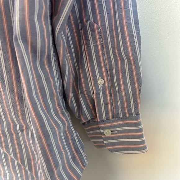 Brooks Brother • Milano Pima Cotton Non Iron Striped Button Down Shirt Sz XL - Picture 9 of 9